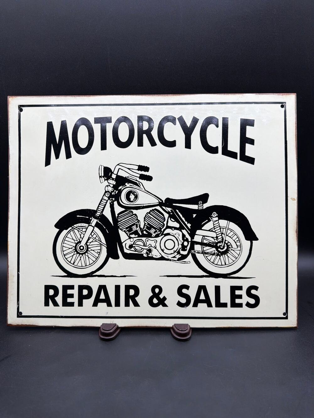 Vintage Motorcycling Outdoors’ Greatest Sport Embossed Metal Tin Sign 13.5x10.5